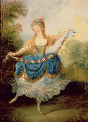 Danseuse avec une guirlande